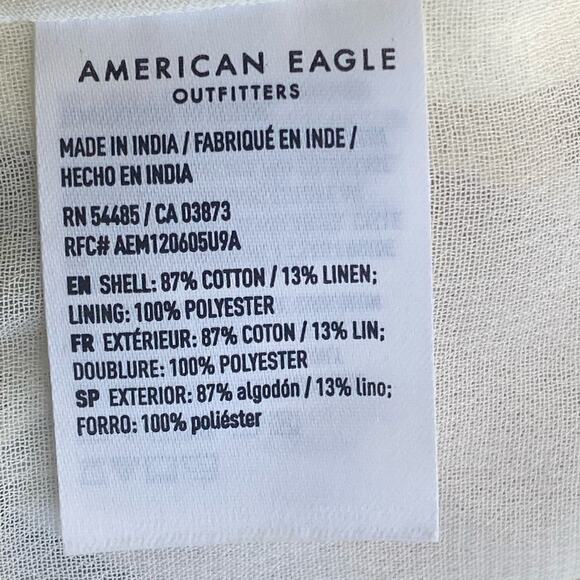 American Eagle Paperbag  Lined Linen Blend Mini Skirt with Pockets  NEW Size XL - Picture 6 of 8